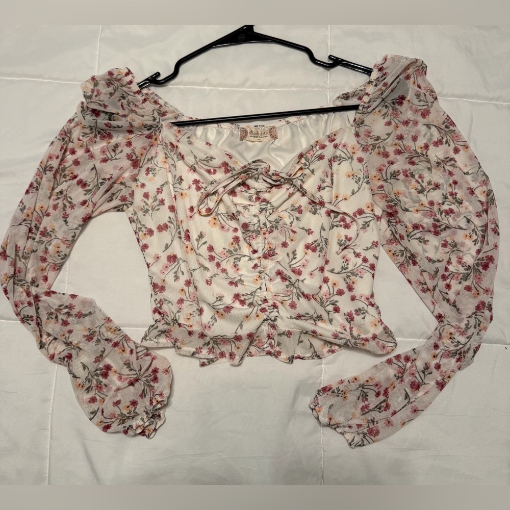 Altar’d State Floral Long Sleeve Top